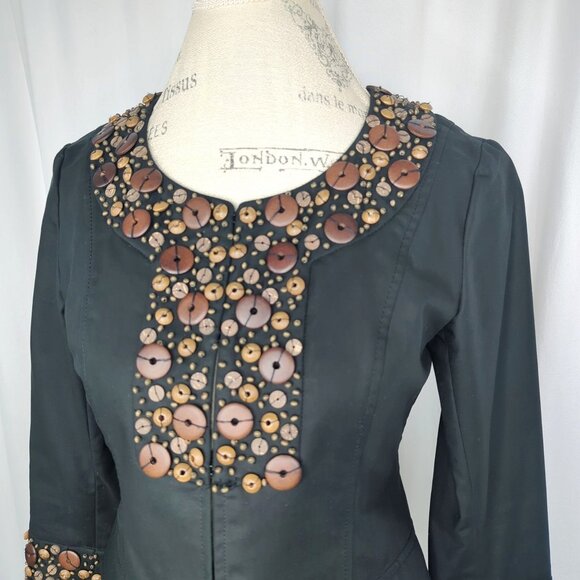 Lafayette 148 Blazer Jacket 0 Black Brown - Picture 2 of 9